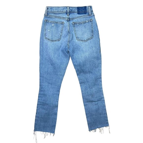 🌟 Abercrombie & Fitch High Rise Distressed Skinny Jeans Light Wash SZ 25 - Picture 7 of 7